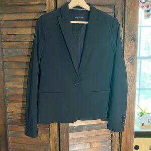 Banana Republic Marzotto Black Blazer Classic Fit Suit Jacket Size 6